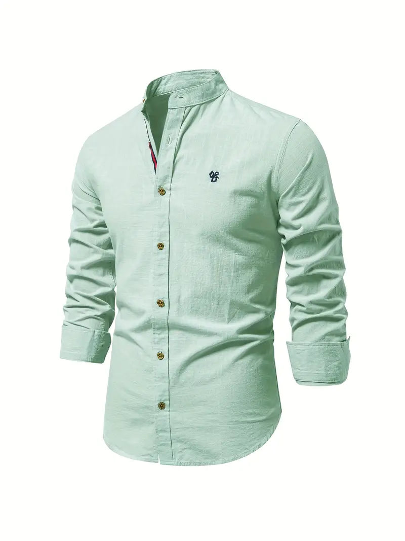 Camicia uomo versatile a maniche lunghe, adatta per ogni occasione in primavera ed estate.