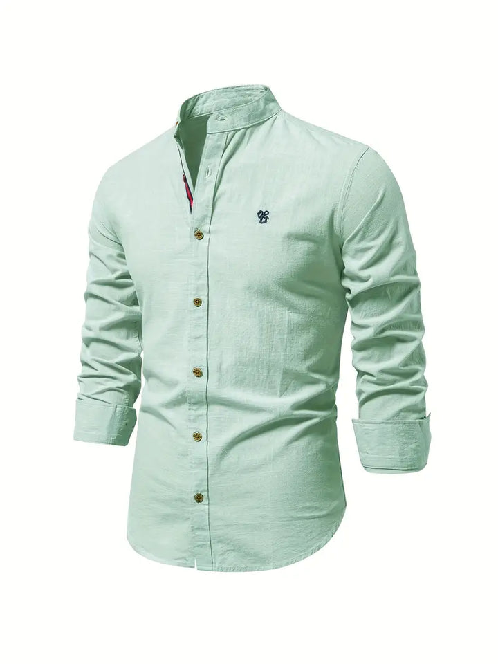 Camicia uomo versatile a maniche lunghe, adatta per ogni occasione in primavera ed estate.