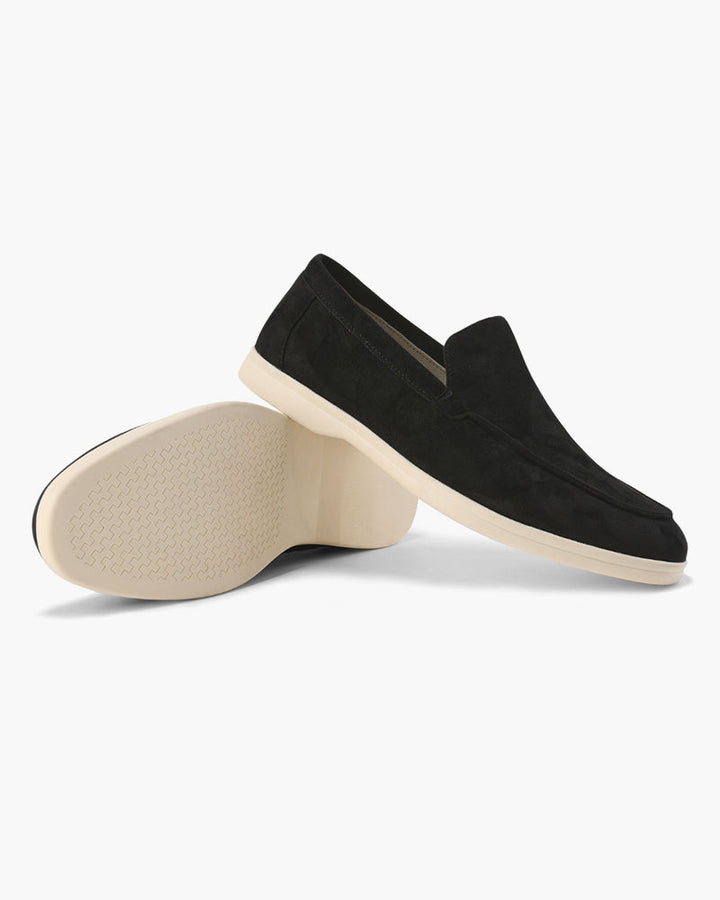 Mocassini eleganti uomo slip-on, design con cuciture. Calzature versatili per un comfort quotidiano.