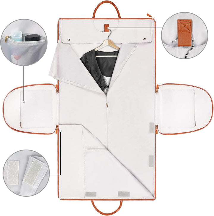 Borsa viaggio porta abiti con vestiti organizzati, soluzione pratica e pieghevole per ogni spostamento.