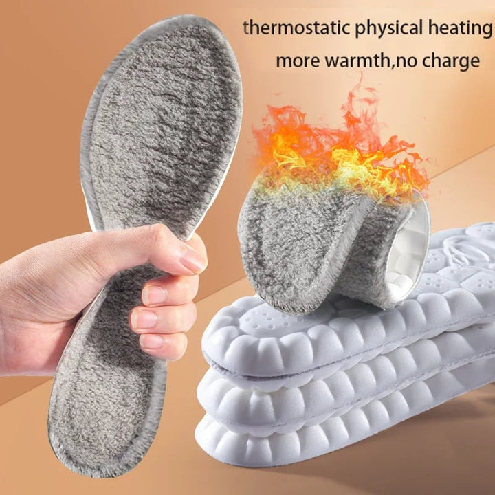 Solette invernali anti-freddo, riscaldate e ammortizzate per scarpe, con supporto arco plantare, unisex.