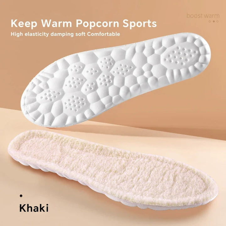 Solette unisex per scarpe invernali, termiche e ammortizzate con supporto arco plantare per massimo comfort.