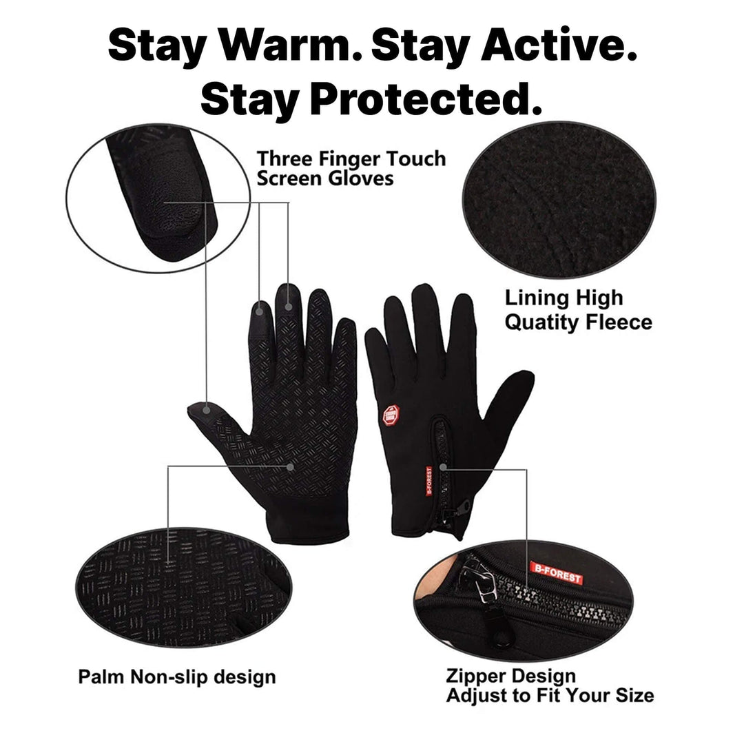 Accessori invernali: guanti da donna caldi e funzionali con touchscreen per sport outdoor.