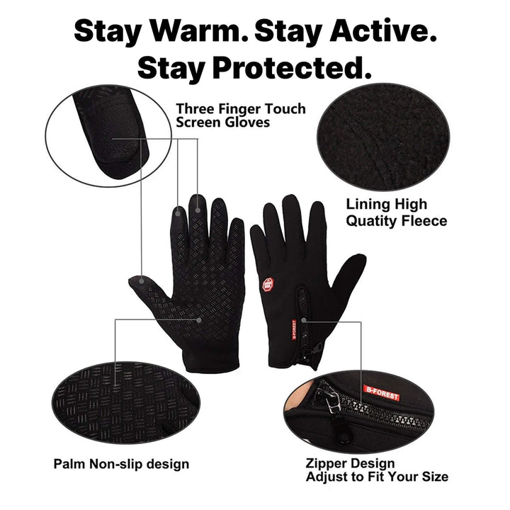 Accessori invernali: guanti da donna caldi e funzionali con touchscreen per sport outdoor.