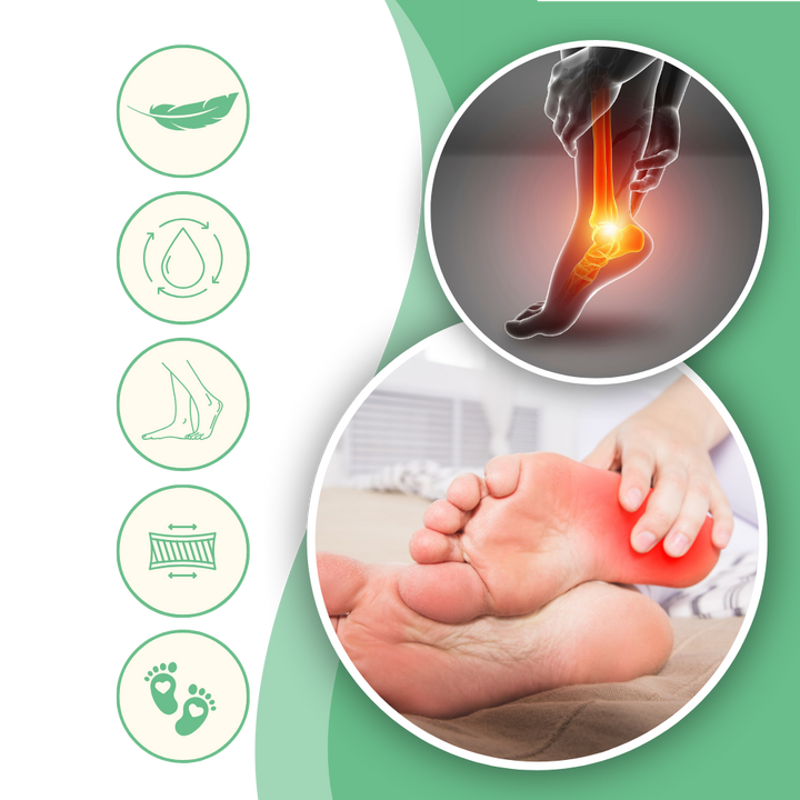 Calze compressione senza dita per gambe leggere, con supporto caviglia e punta aperta per uso quotidiano.