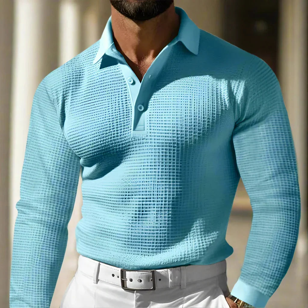 Polo maglieria uomo con zip, stile moderno ed elegante. Ideale per la moda casual per le stagioni fredde.