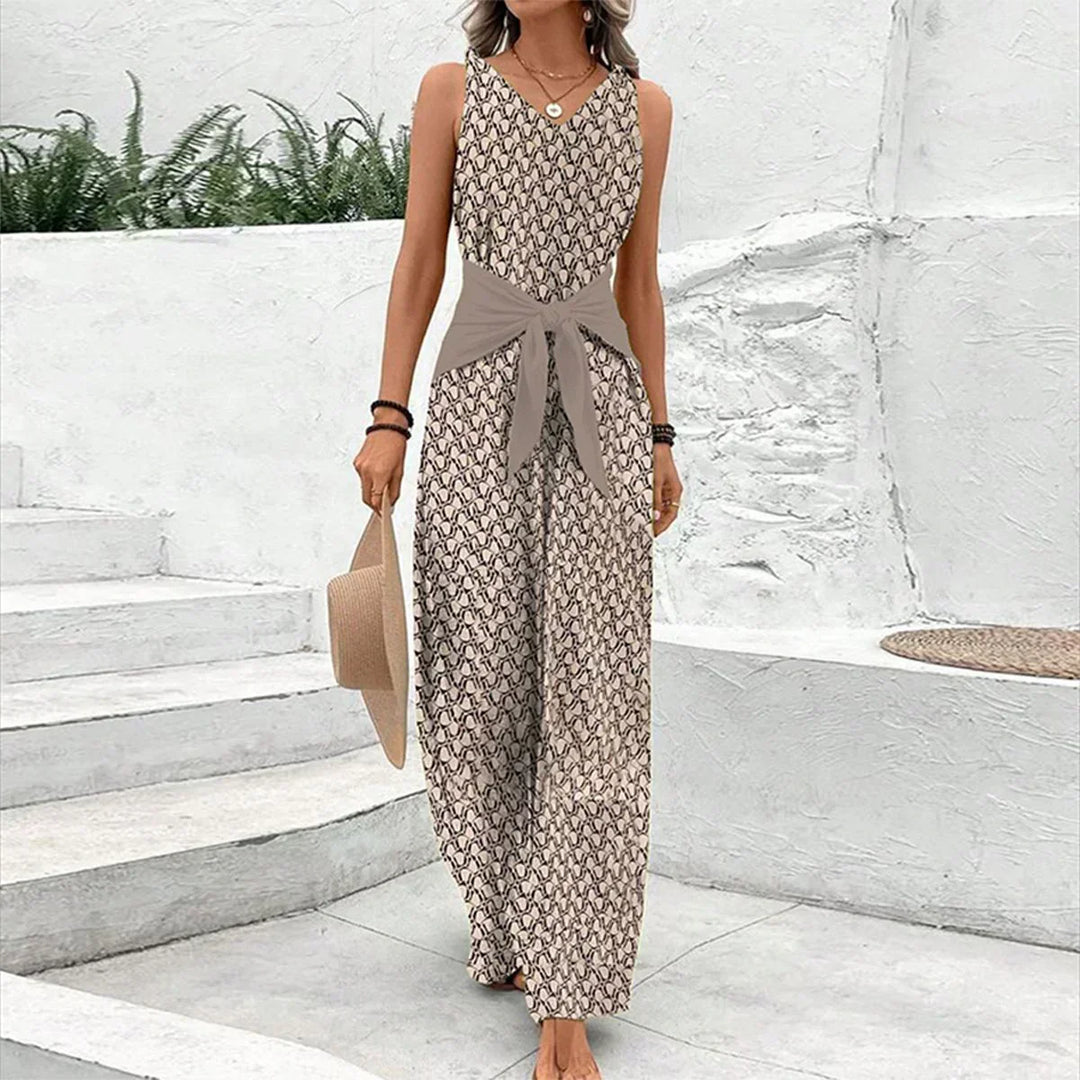 Tuta larga donna elegante e versatile, perfetta per outfit sera o look ufficio, in tessuto confortevole.