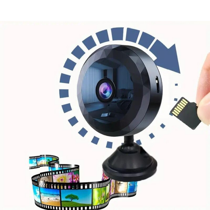 Telecamera sicurezza casa WiFi HD 1080P, per monitoraggio affidabile e protezione ambienti interni.