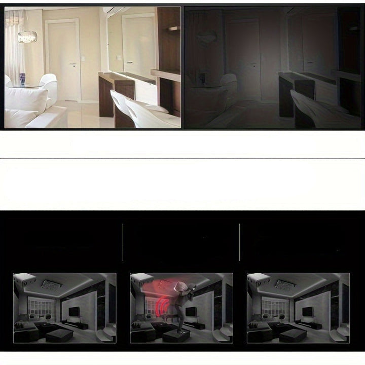 Telecamera di sicurezza wireless Full HD 1080P portatile, ideale per la sorveglianza notturna.