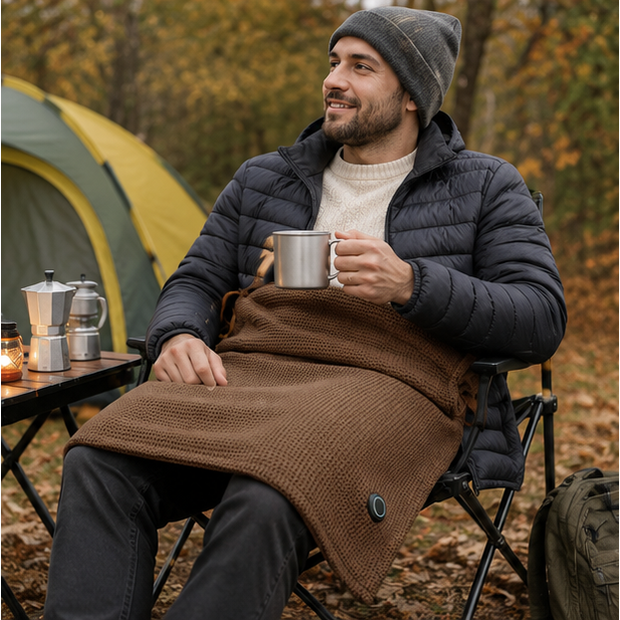 Regalo caldo e pratico: coperta riscaldata elettrica USB indossabile, portatile. Comfort inverno garantito.