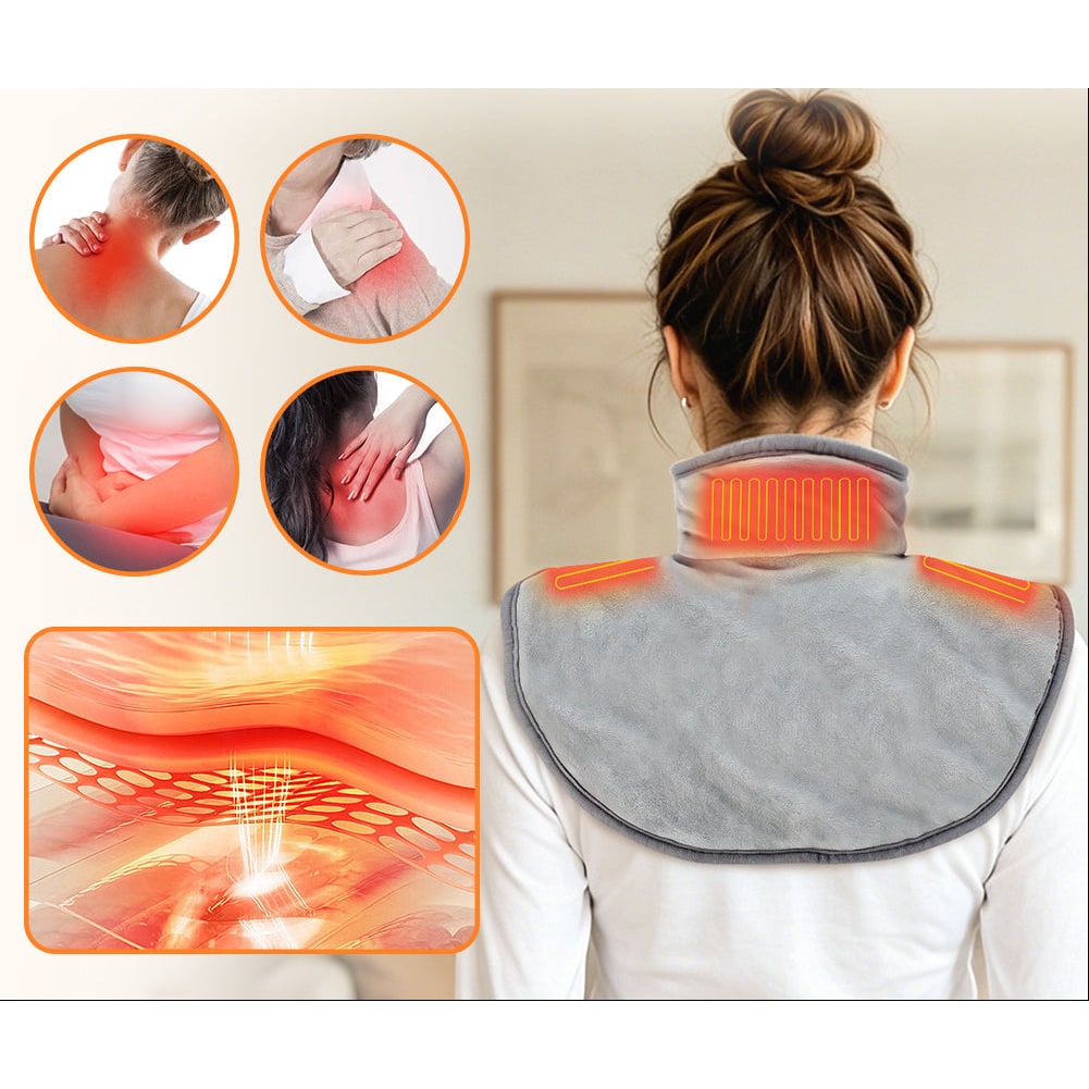 Scaldacollo riscaldante elettrico USB per spalle e collo, comfort in casa e ufficio.