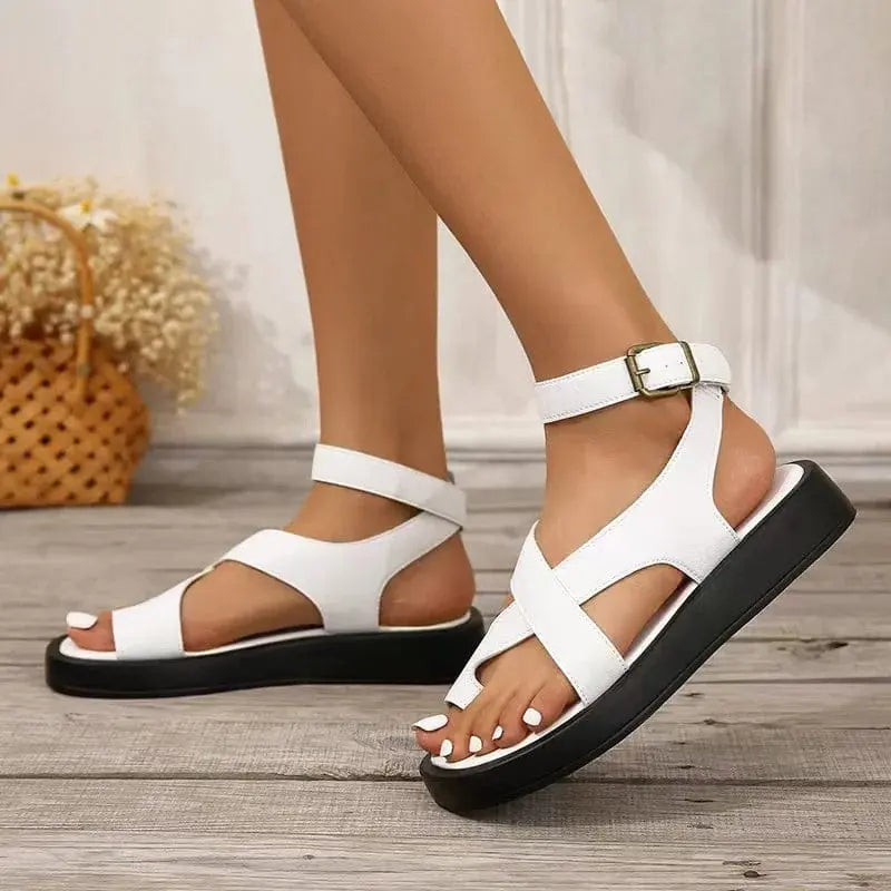 Sandali donna con supporto plantare anatomico e cinturino regolabile, perfetti per passeggio e comfort quotidiano.