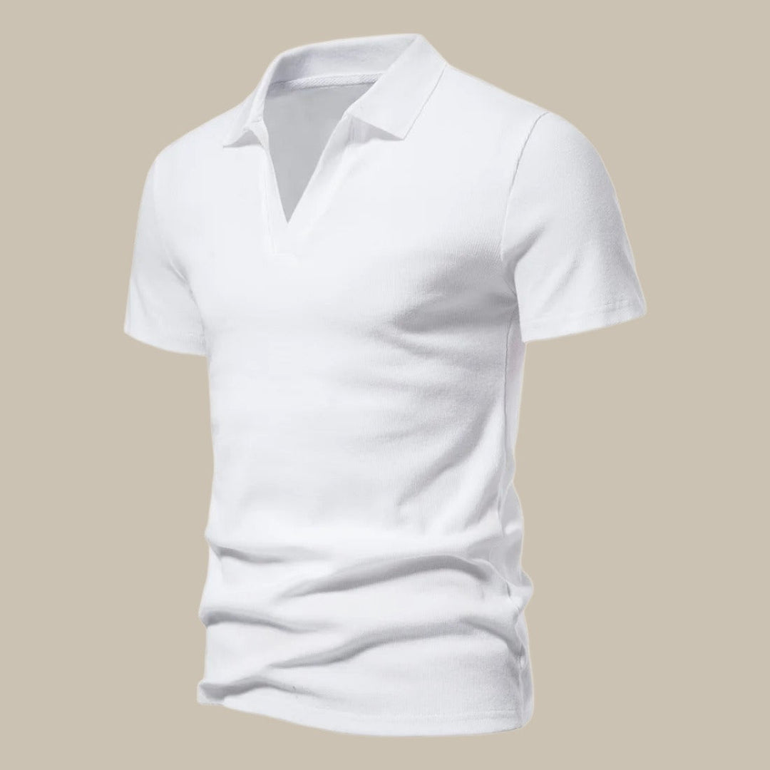 Retro polo uomo a maniche corte dal taglio moderno, abbigliamento versatile per comfort e stile moda.