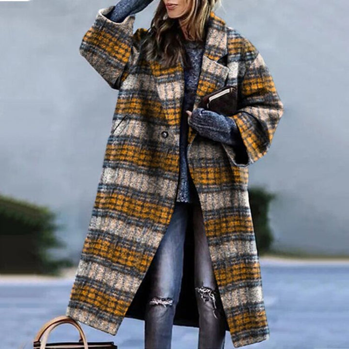 Cappotto donna slim fit per stile casual elegante, soprabito autunnale invernale con collo a lancia.