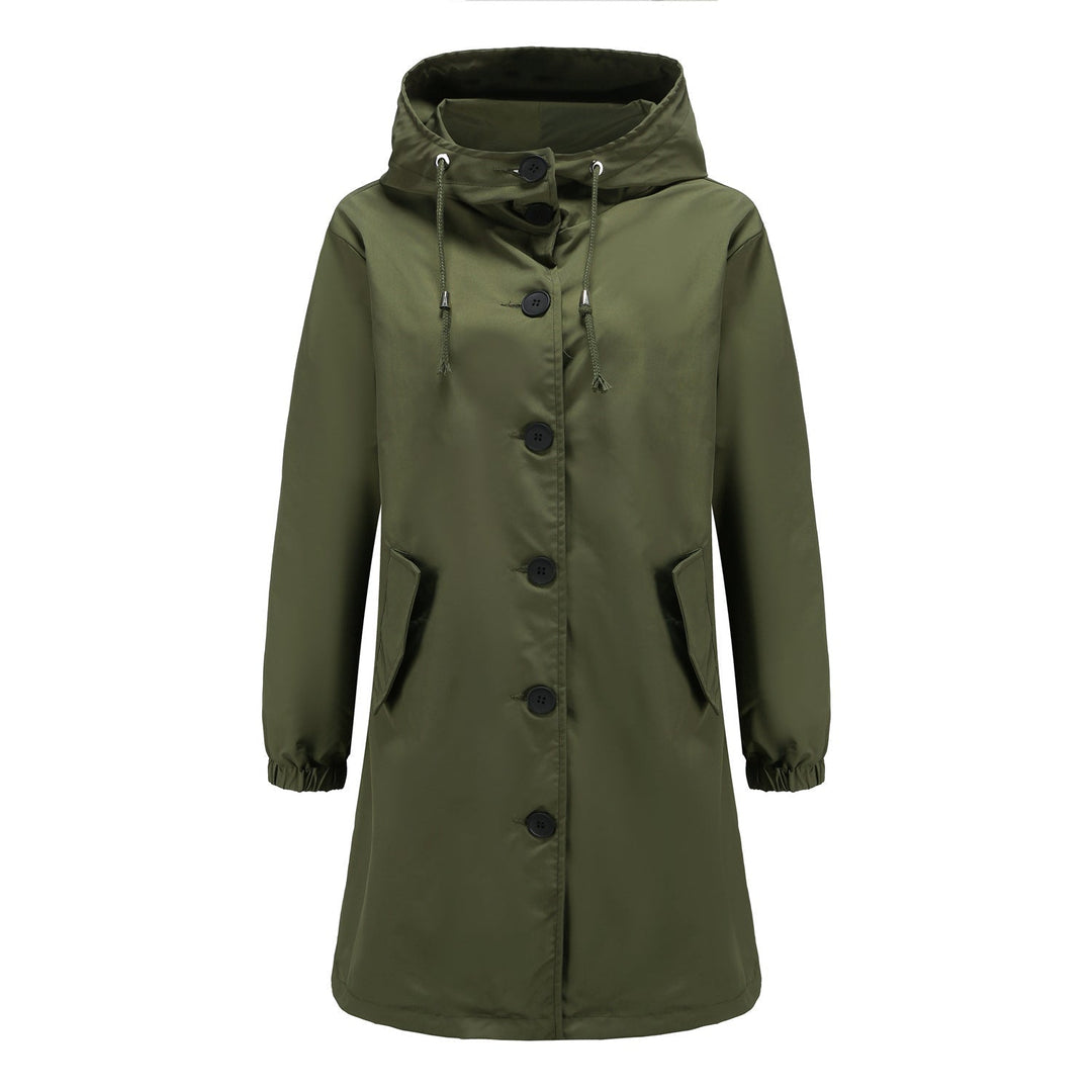 Cappotto lungo donna invernale con cappuccio, per un abbigliamento esterno caldo e di tendenza.