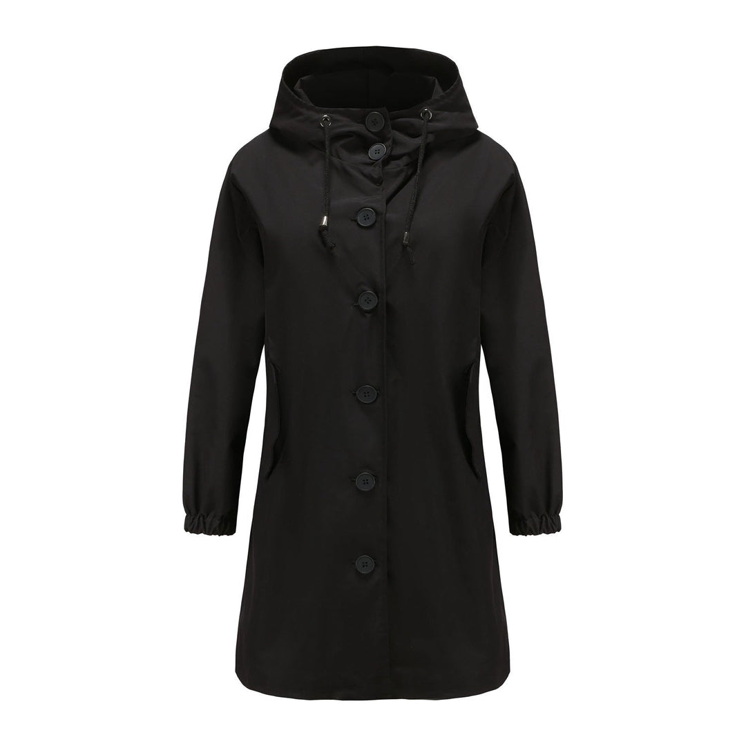 Cappotto donna versatile con cappuccio, giacca lunga per stile casual o elegante in inverno.