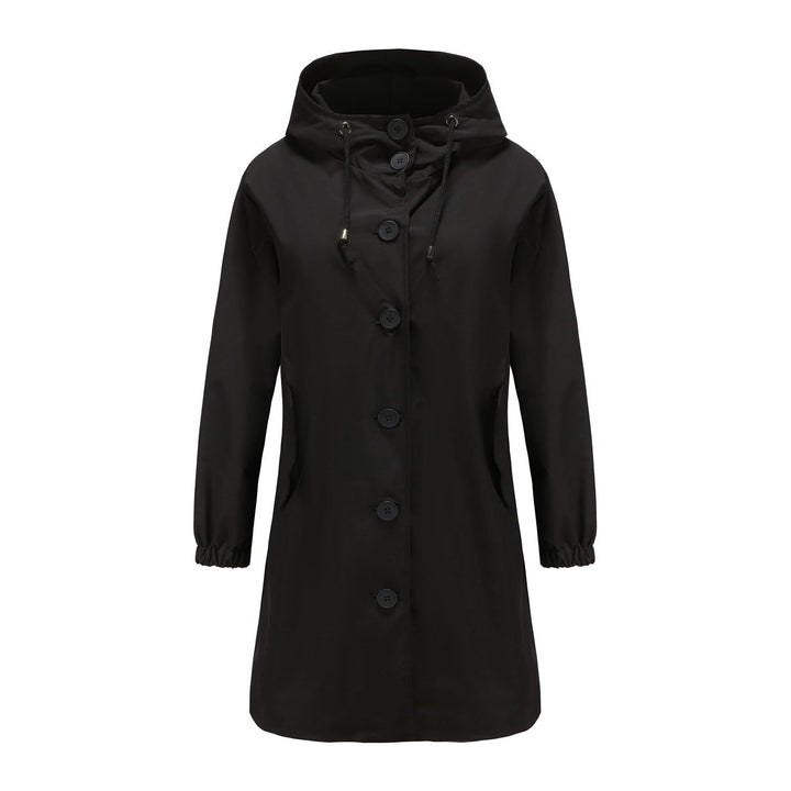 Cappotto donna versatile con cappuccio, giacca lunga per stile casual o elegante in inverno.