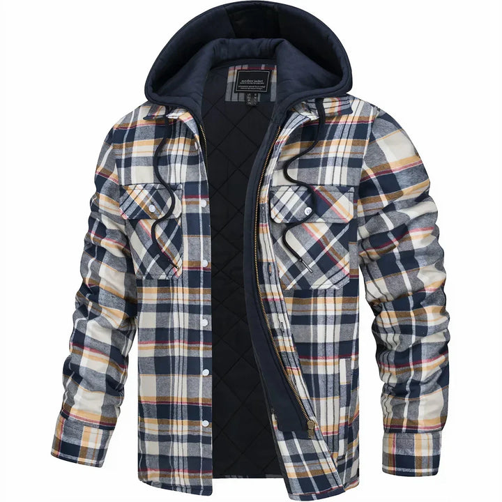 Capospalla uomo autunnale caldo, giacca confortevole per le giornate fredde, moda maschile e stile.