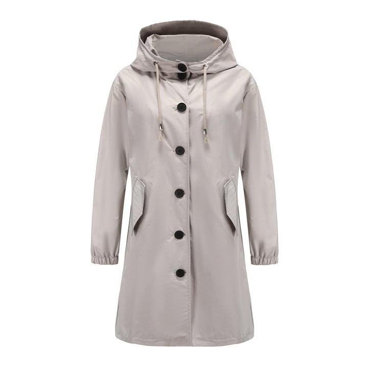 Caldo cappotto lungo donna con cappuccio, perfetto per un inverno confortevole e alla moda.