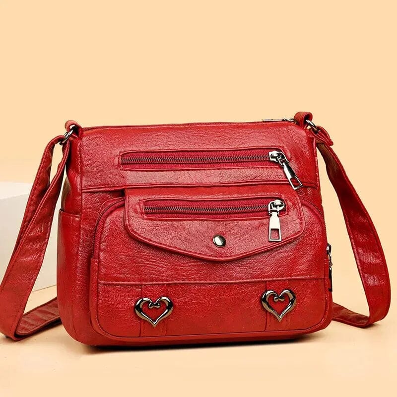 Borsa a tracolla donna 'Love' vintage, compatta. Ideale per occasioni casual o per l'eleganza di tutti i giorni.
