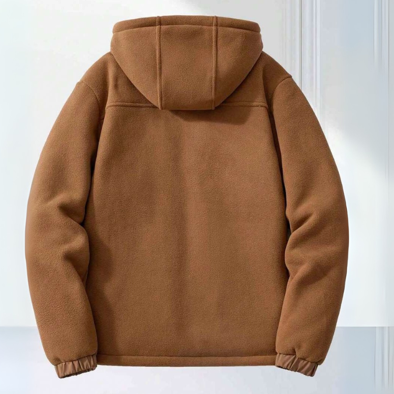 Giacca invernale uomo con cappuccio, stile casual e moderno. Ideale per viaggio e moda uomo.