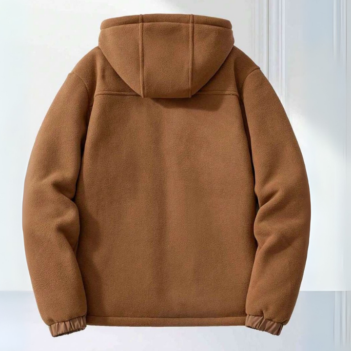 Giacca invernale uomo con cappuccio, stile casual e moderno. Ideale per viaggio e moda uomo.