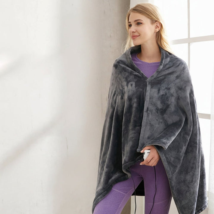 Coperta indossabile unisex con riscaldamento USB, comfort portatile e calore ovunque: casa, ufficio, viaggio.