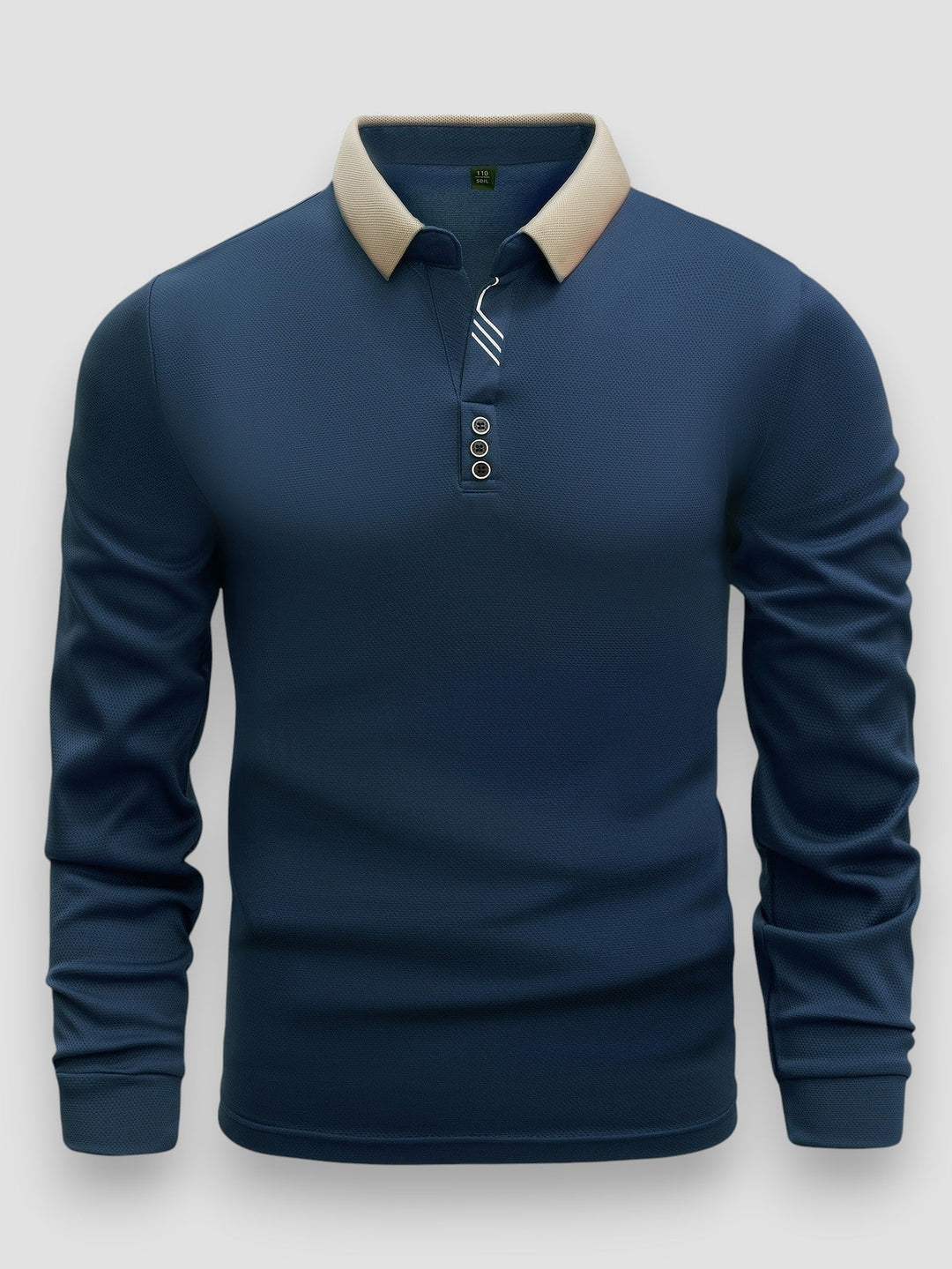 Polo uomo maniche lunghe e collo alto. Un capo essenziale e moderno per la moda maschile.