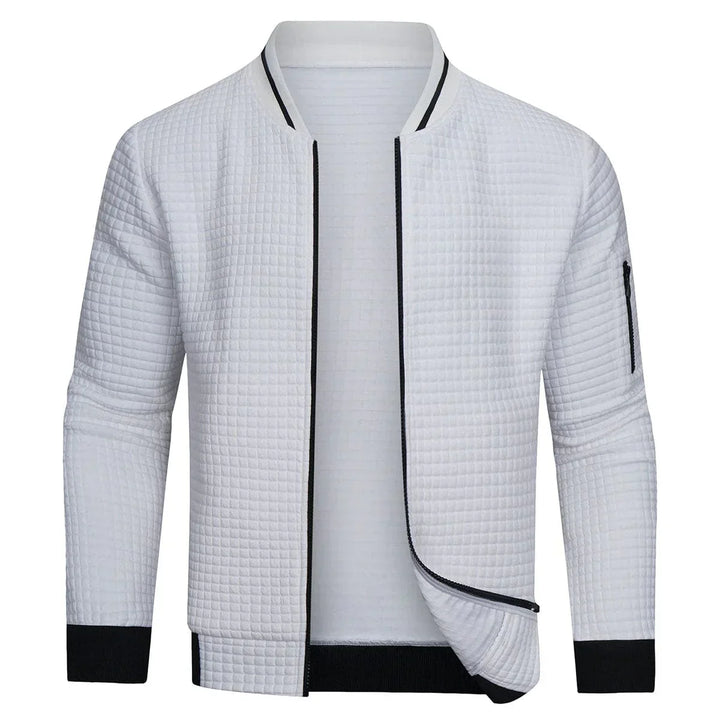 Maglione uomo con zip frontale, caldo e confortevole. Ottimo per stratificazione, perfetto per ogni occasione.