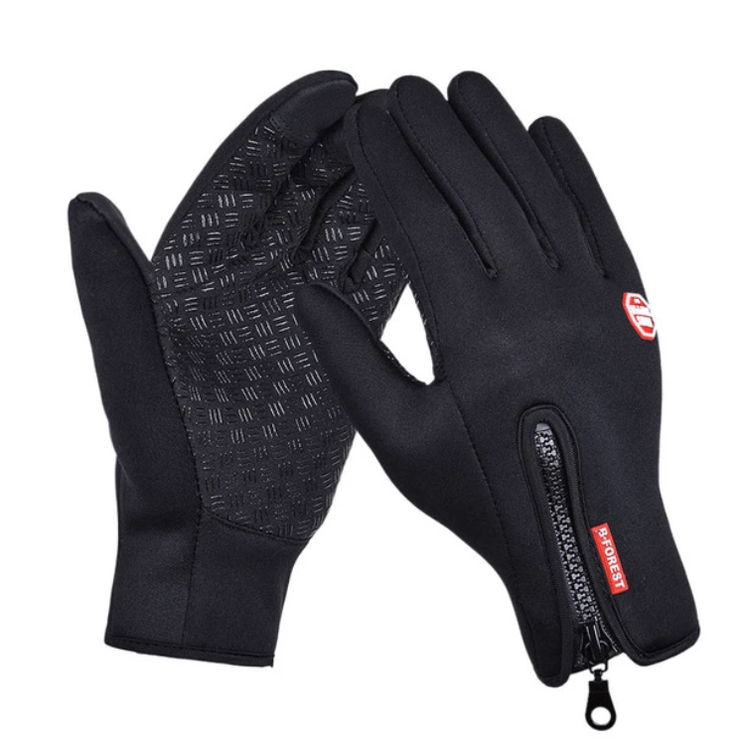Guanti invernali termici unisex, antivento e touchscreen con cerniera, perfetti per sport e freddo.