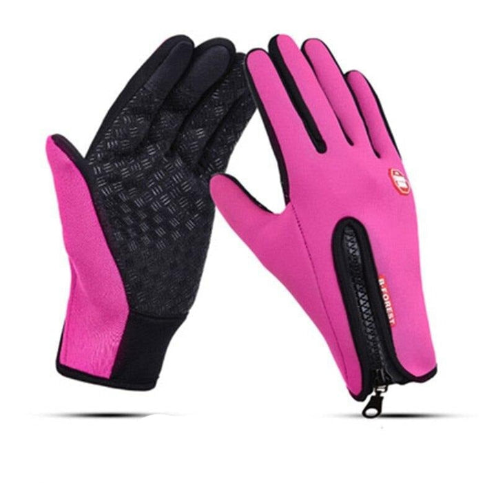 Guanti termici antivento unisex con cerniera, ideali per moto, ciclismo e protezione efficace dal freddo.