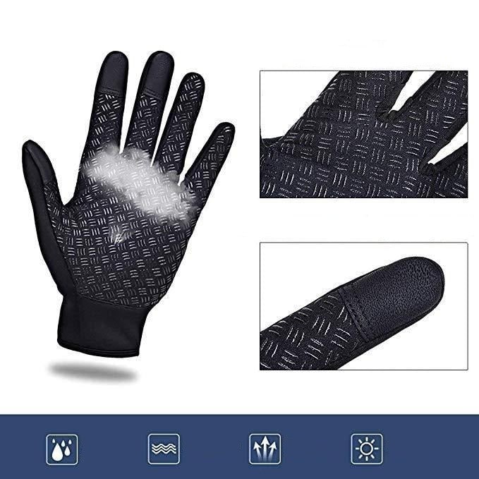 Guanti invernali unisex termici, antivento, touchscreen e con pratica cerniera, per affrontare il freddo.