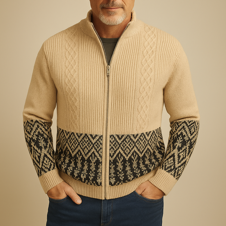 Gilet uomo invernale caldo e confortevole, con full zip per un look elegante.