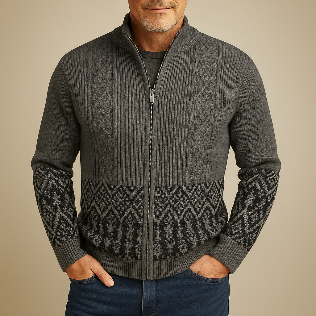 Gilet maschile caldo senza maniche con full zip, ideale per autunno inverno.
