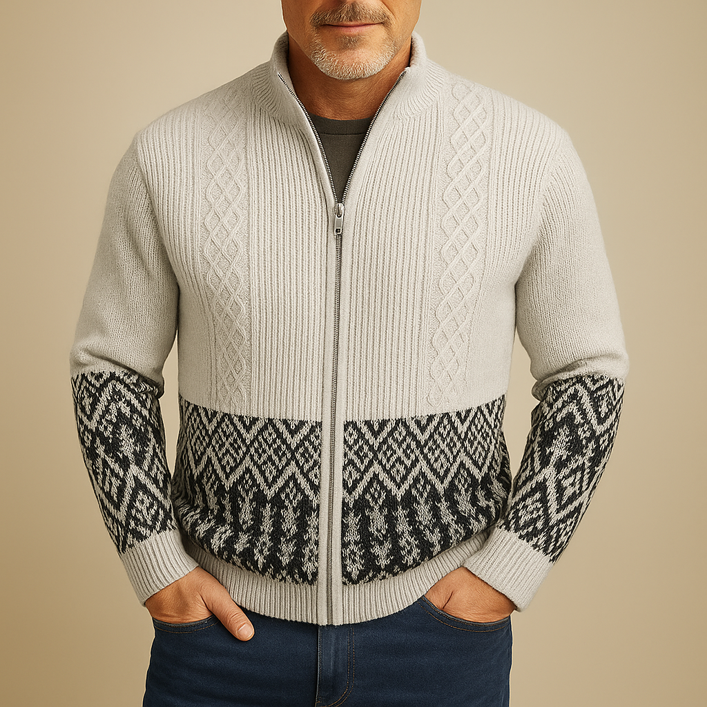 Elegante gilet uomo con cerniera, versatile per abbigliamento invernale e moda casual.