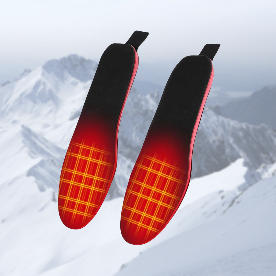 Accessori invernali: solette riscaldate wireless con telecomando, ricaricabili per piedi caldi e supporto arco.
