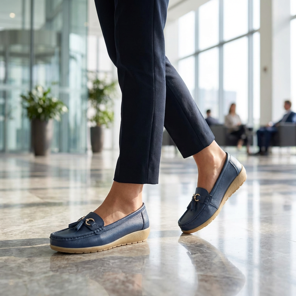 Mocassini donna versatili, per outfit eleganti o casual, con plantare di supporto e design.