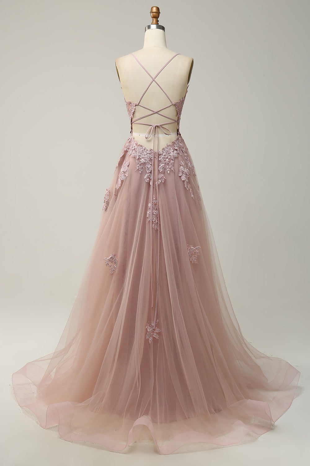 Abito lungo elegante donna, taglio A-line per cerimonie, balli e feste serali.