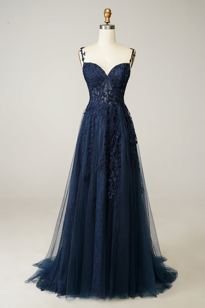 Abito da ballo A-line donna, scollo a cuore, per serate eleganti e formali.