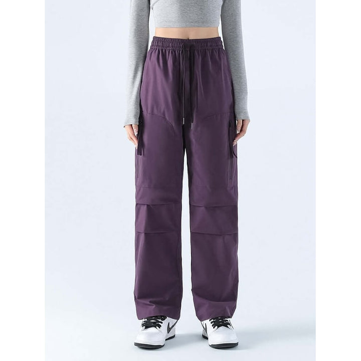 Pantaloni cargo donna da trekking, vita alta e gamba dritta. Perfetti per outdoor, escursionismo, sportivi e casual con tasche.