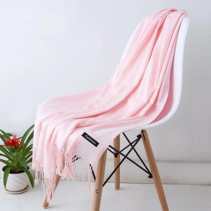 Sciarpa invernale da donna in cashmere 100% morbido.