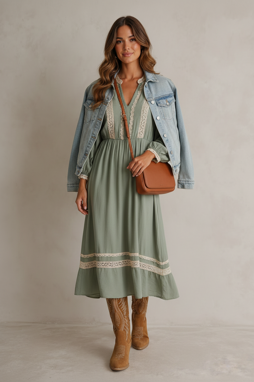 Eleganti stivali donna al ginocchio, stile cowboy, con punta affusolata e tacco blocco robusto.