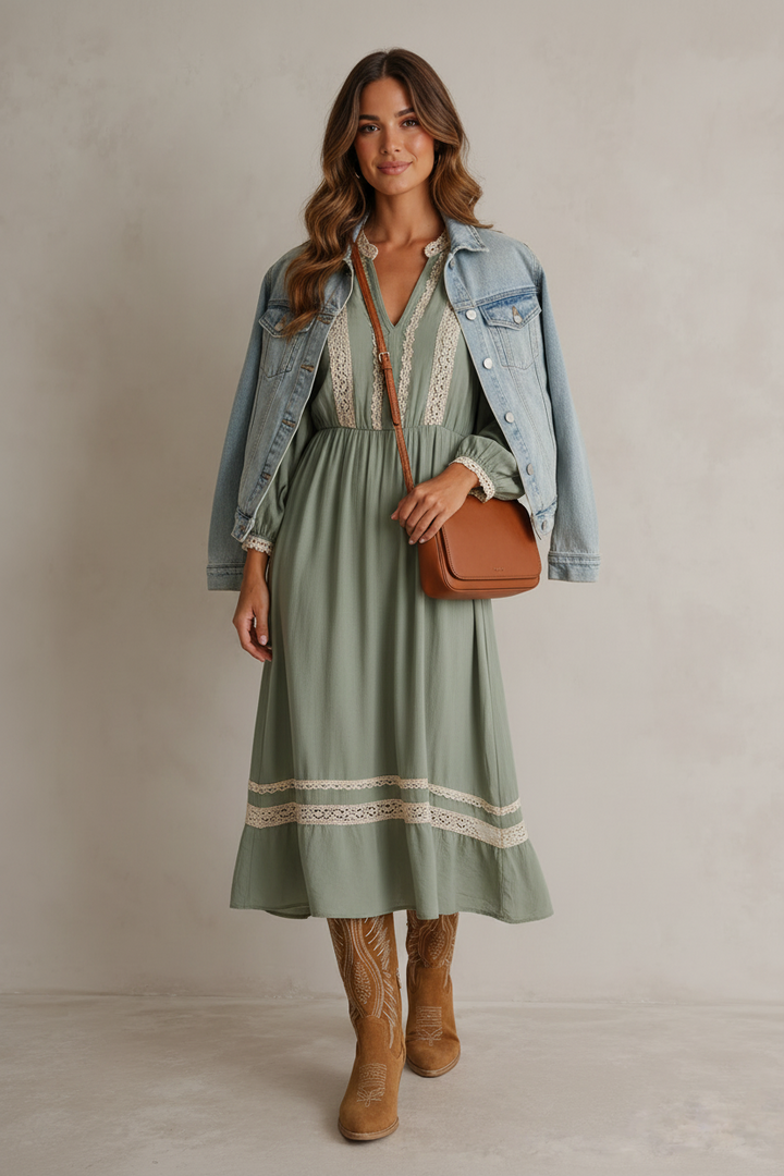 Eleganti stivali donna al ginocchio, stile cowboy, con punta affusolata e tacco blocco robusto.