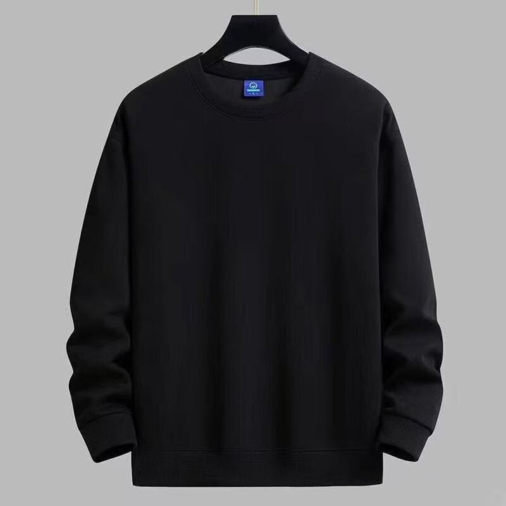 Felpa girocollo donna, spalle scese, bordo a costine. Look casual e confortevole per l'autunno e la primavera.