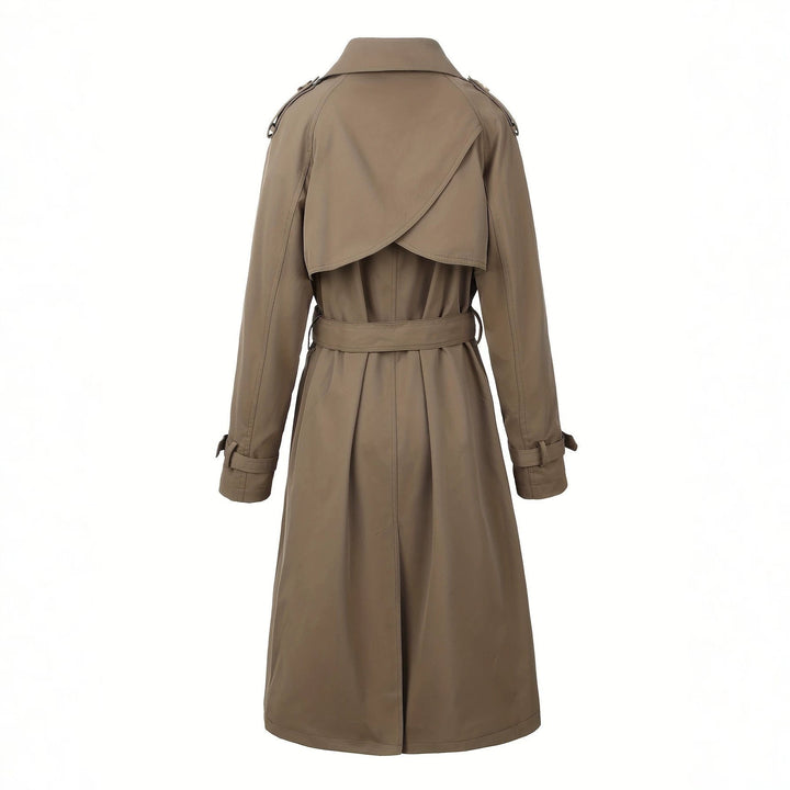 Trench donna doppio petto, design classico e raffinato, per un'eleganza quotidiana e distinta.