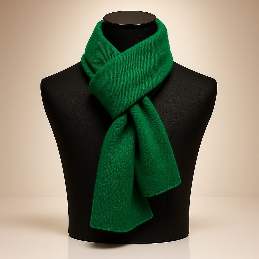 Sciarpa invernale unisex in maglia fine, calda e versatile. Ideale per un look a strati, con distintivo bordo arrotolato.