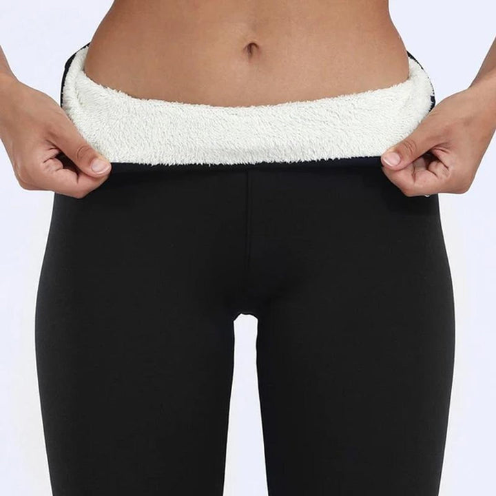 Leggings invernali da donna, vita alta, vestibilità aderente per un look moderno e caldo.