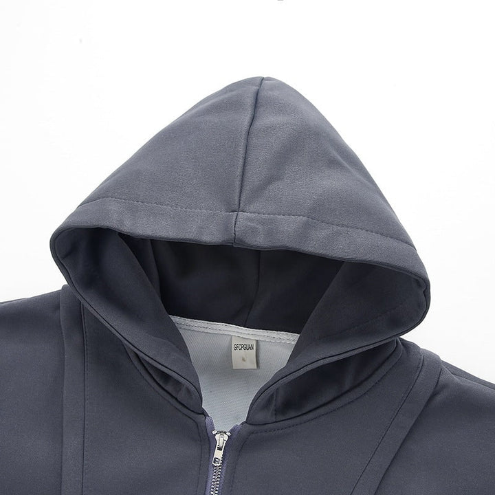 Felpa donna con cappuccio full zip, morbida e versatile, con tasche laterali e polsini a costine.