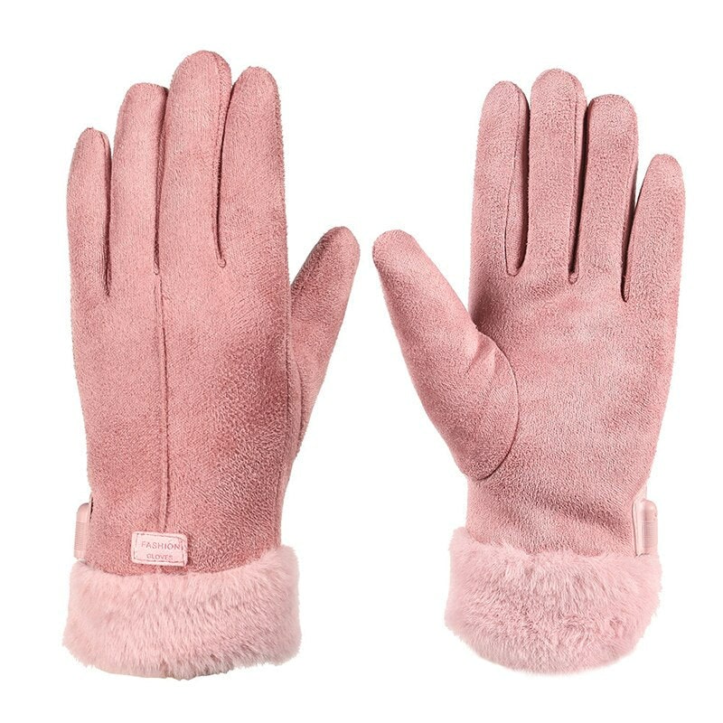 Regalo perfetto per donna: guanti riscaldati invernali con polsini morbidi, per mani sempre calde con stile.