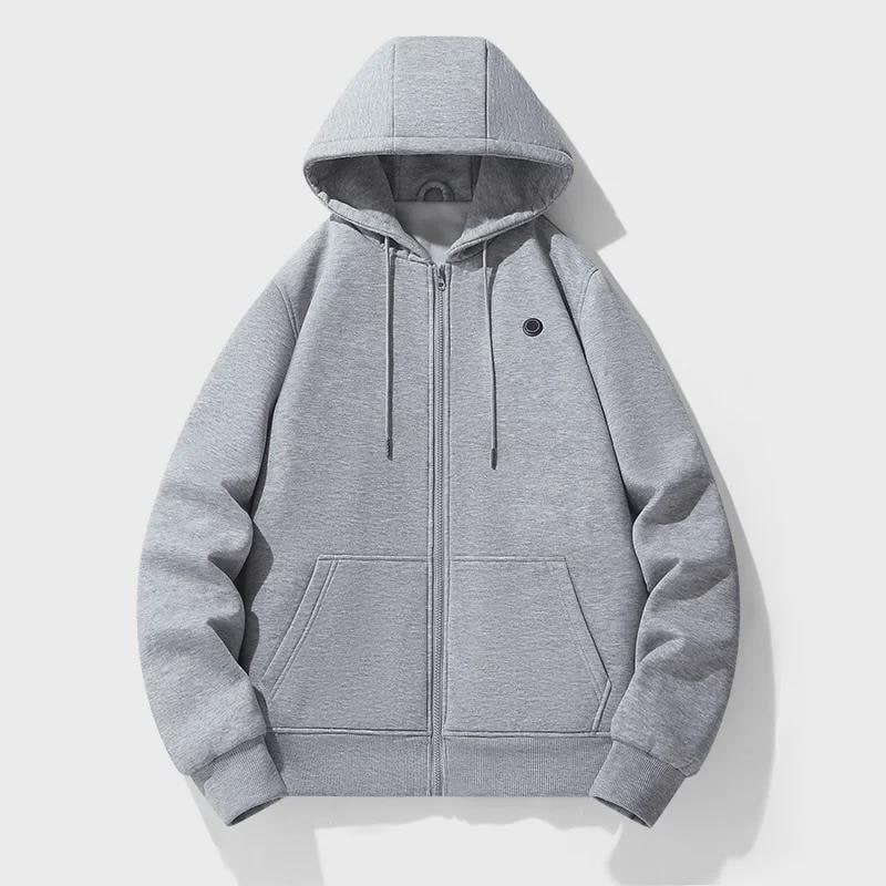 Gilet felpa riscaldata da donna con pratica zip frontale, tasca marsupio e temperatura regolabile.